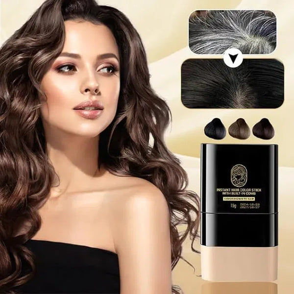 Instant Hair Dye Stick with Built-in Comb, Gray Hair Dye